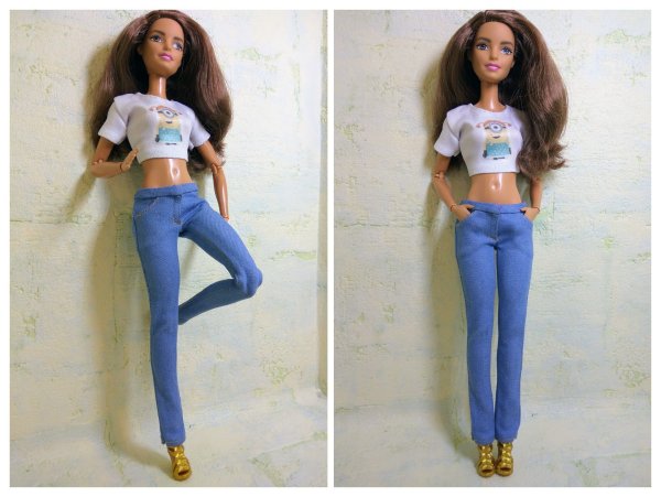 Barbie джинсы для куклы Барби dmd38/cfx89