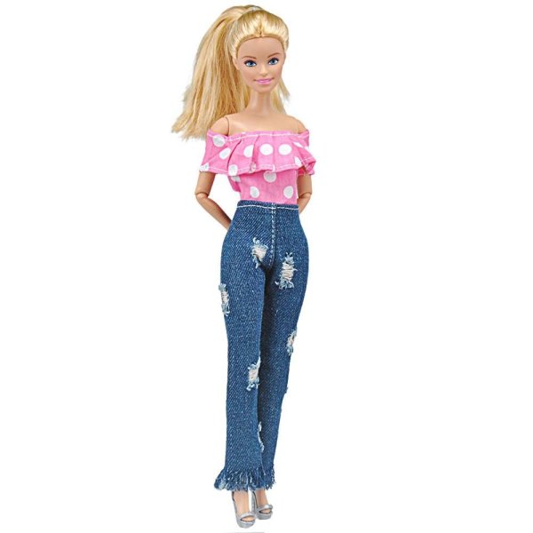 Barbie джинсы для куклы Барби dmd38/cfx89