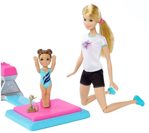 Кукла Barbie я могу стать тренер по гимнастике (опорный прыжок), dmc37