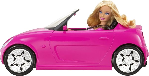 Набор с куклой Barbie кабриолет Фиат 500с, 29 см, y6857