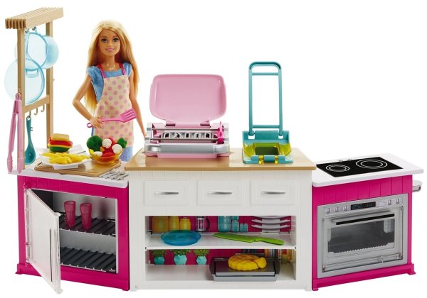 Набор с куклой Barbie супер кухня, frh73