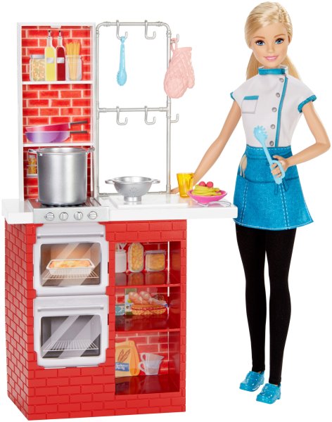 Набор Barbie шеф итальянской кухни, 29 см, dmc36