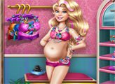 Игра беременная Барби в солярии