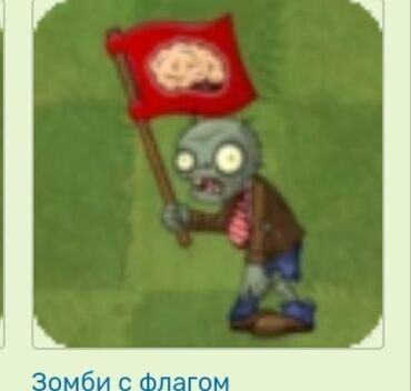 Растения против зомби зомби с флагом