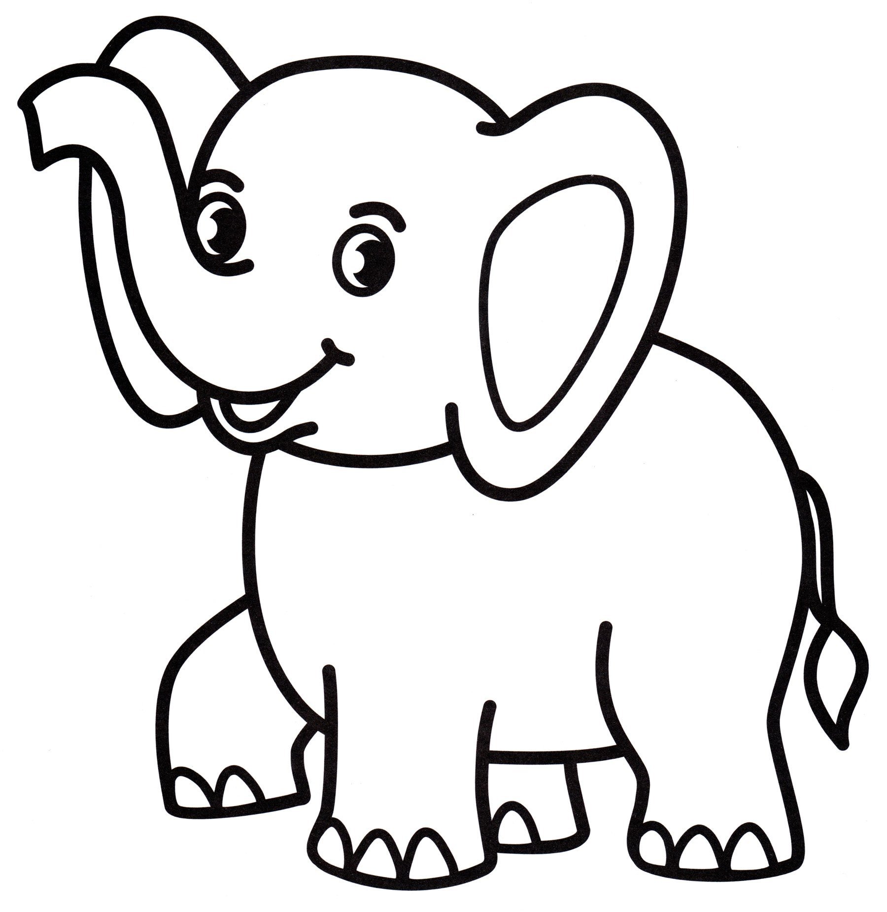 Раскраска слон. Распечатать картинки и рисунки Слонов.