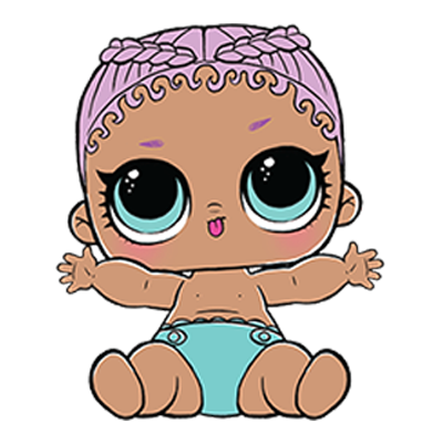 Рисунок куколки ЛОЛ Merbaby