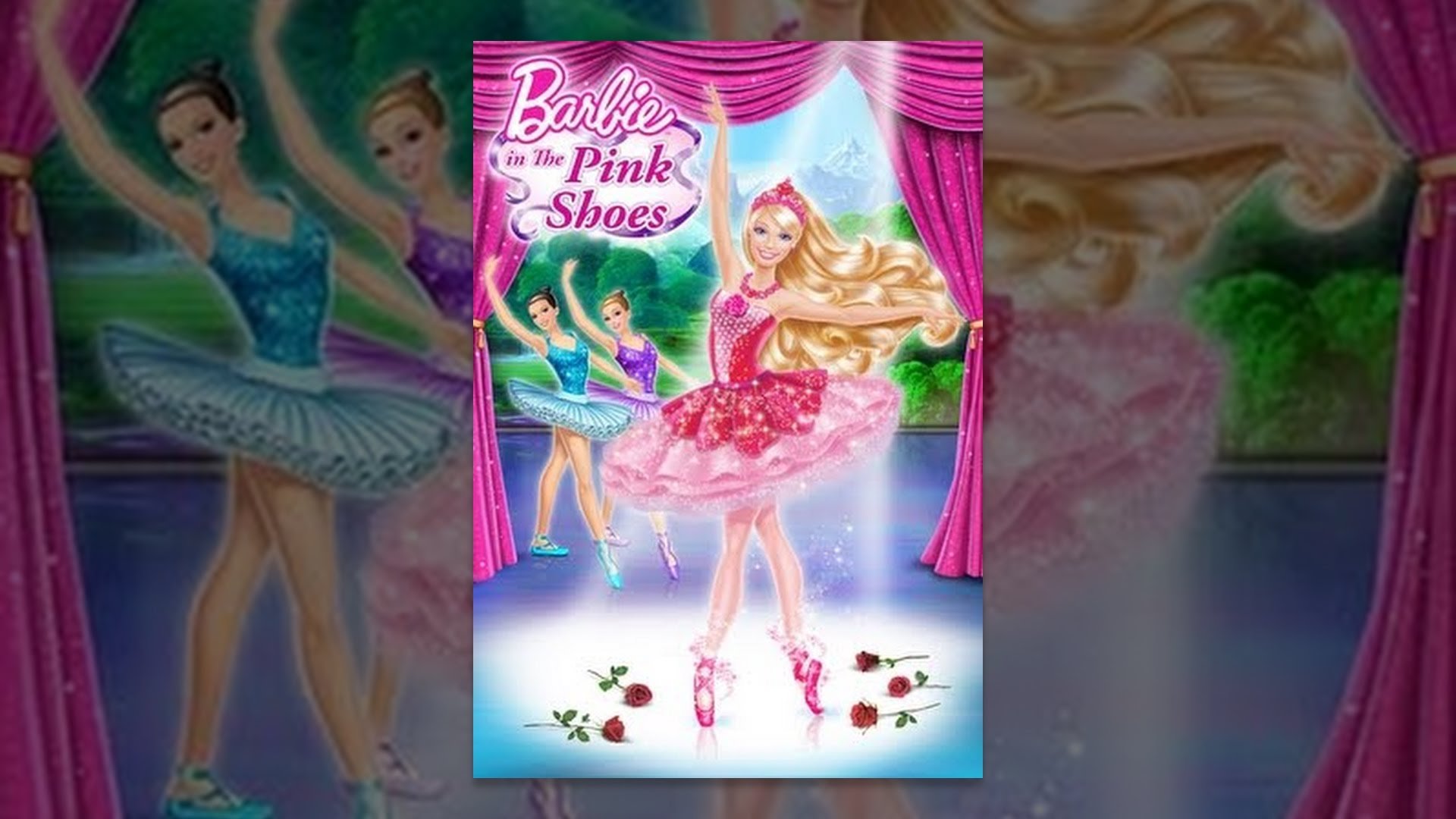 Раскраска Барби балерина в розовых пуантах
