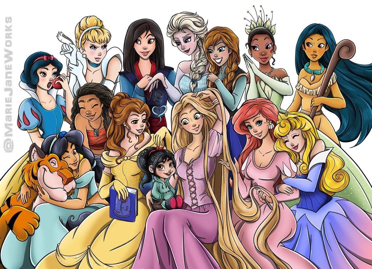 Мега-раскраска Принцессы Disney