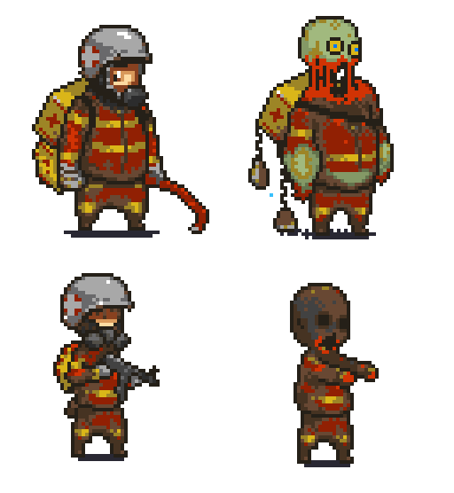Персонажи игры Dead ahead Zombie Warfare