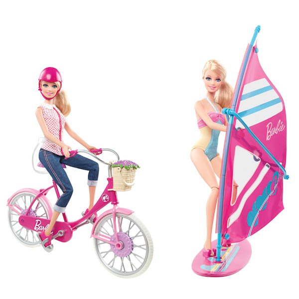 Barbie набор виндсерф и велосипед