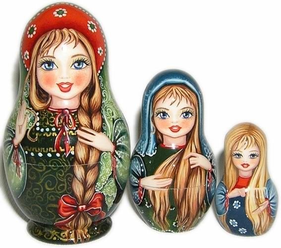 Красивое лицо матрешки