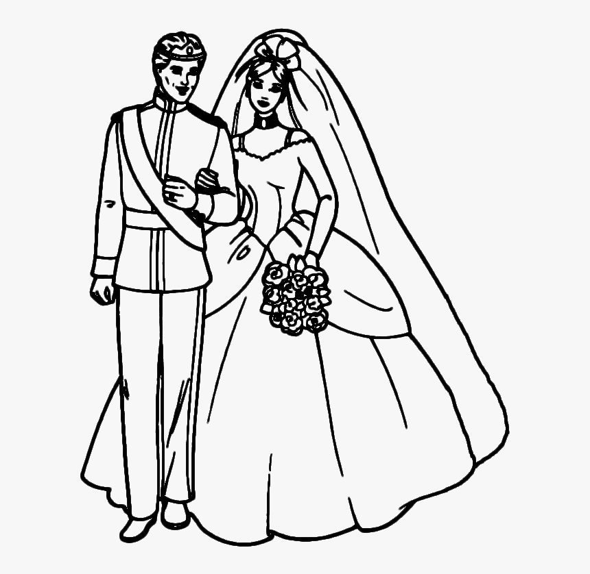 Раскраска для девочек барби свадьба раскраска - распечатать бесплатно или скачать