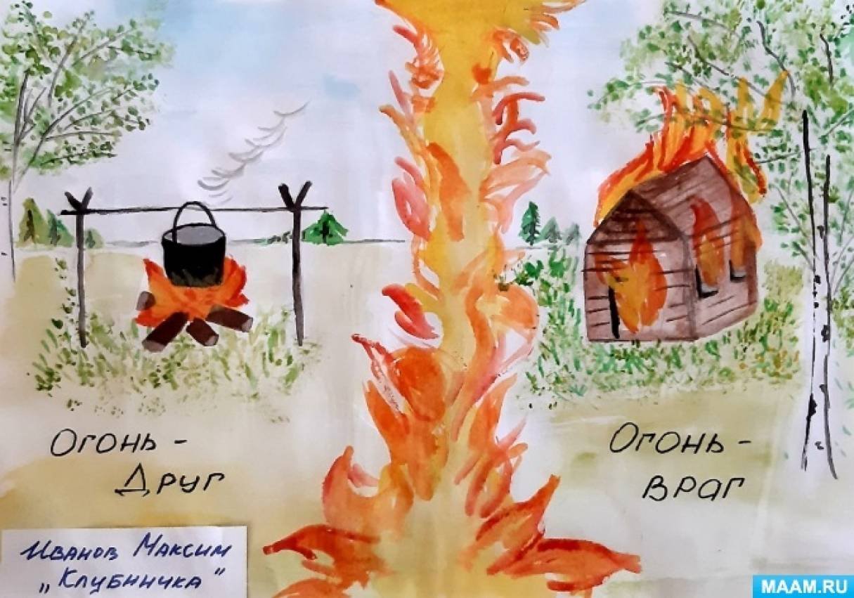 Огонь рисунок для детей раскраска (45 фото)