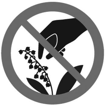 Знак нельзя рвать растения