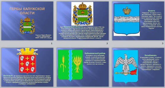 Символы Калуги и Калужской области