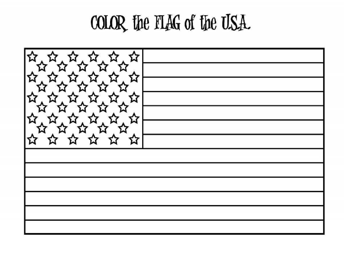 Раскраски Флаг США скачать и распечатать бесплатно