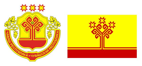 Флаг города Чебоксары Чувашской Республики-Чувашии