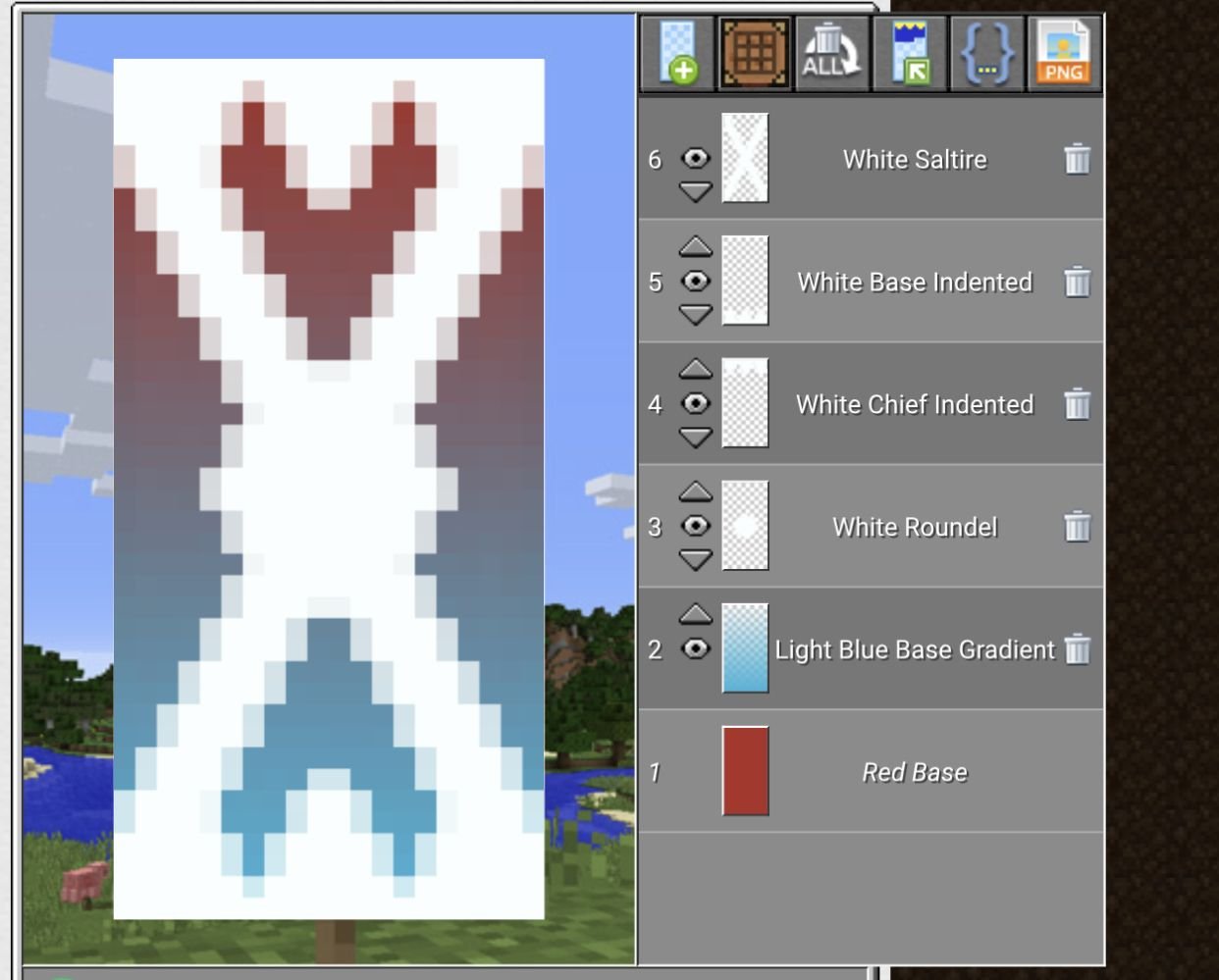 Как делать узоры на флагах на верстаке в Minecraft