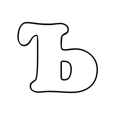 Буква ь трафарет