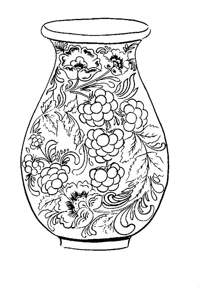 Раскраска вазы 51 фото