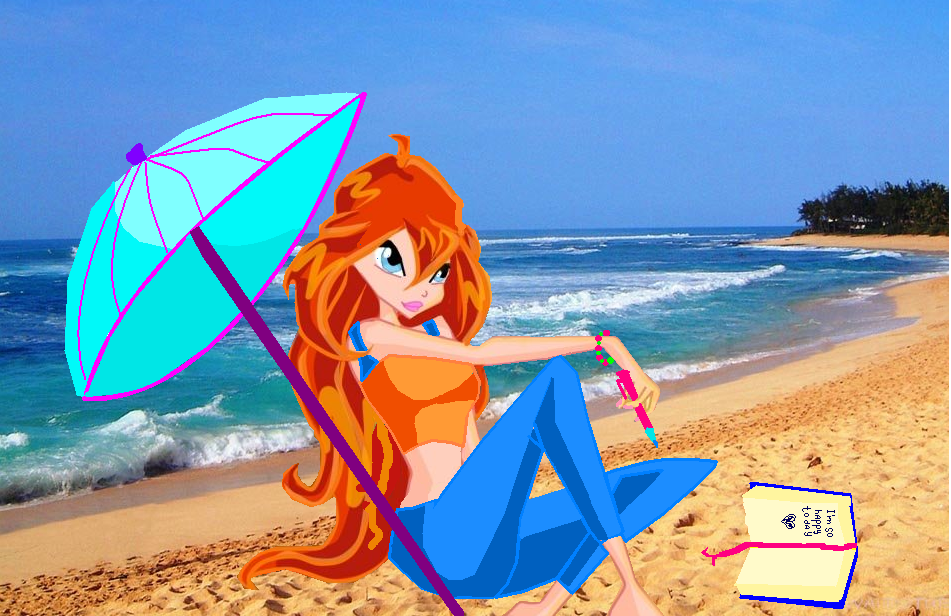 Моя простая курортная жизнь 2 м блум. Блум пляж Винкс. Блум на пляже. Кукла Винкс Блум пляж. Винкс на пляже.