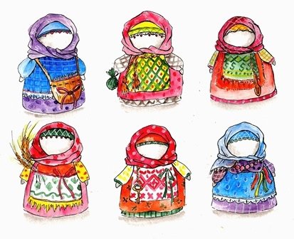 Кукла оберег Крупеничка рисунок