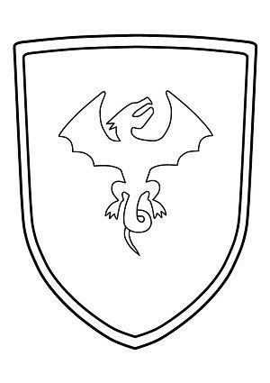 Рыцарский герб раскраска