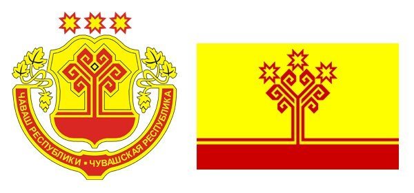 Флаг города Чебоксары Чувашской Республики-Чувашии