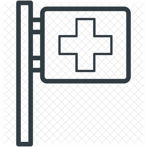 Знак больница раскраска