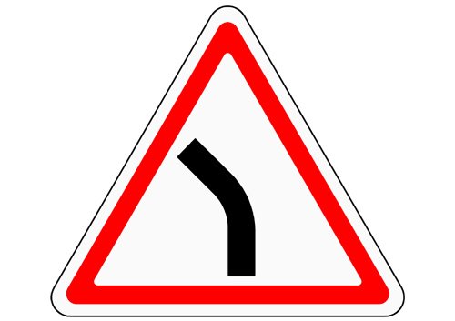 Знак опасный поворот 1.11.1