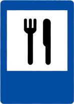 Дорожный знак столовая