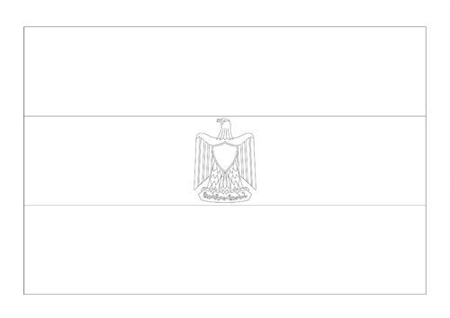 Флаг и герб Египта раскраска