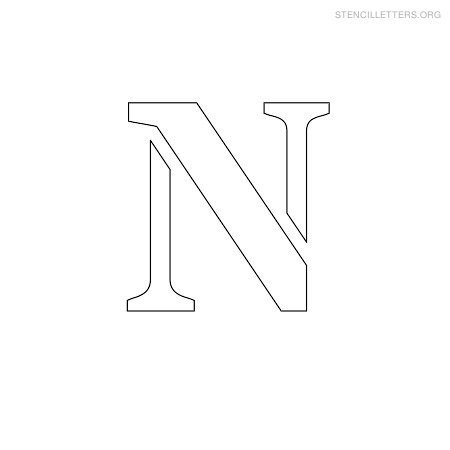 Трафарет буквы n