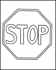 Трафареты знак stop (43 фото)