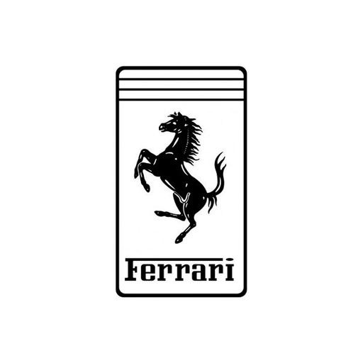 Логотип Феррари черно белый