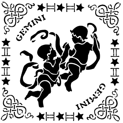 Трафарет Близнецы