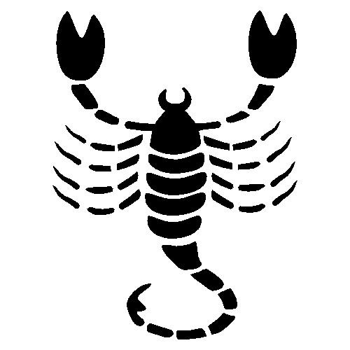 Скорпион знак зодиака трафарет