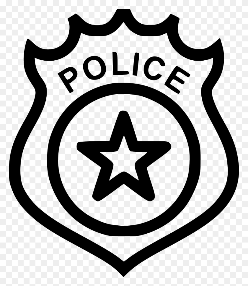 Значок полиции. Полицейский офицер знак. символ Cop - векторизованный клипарт