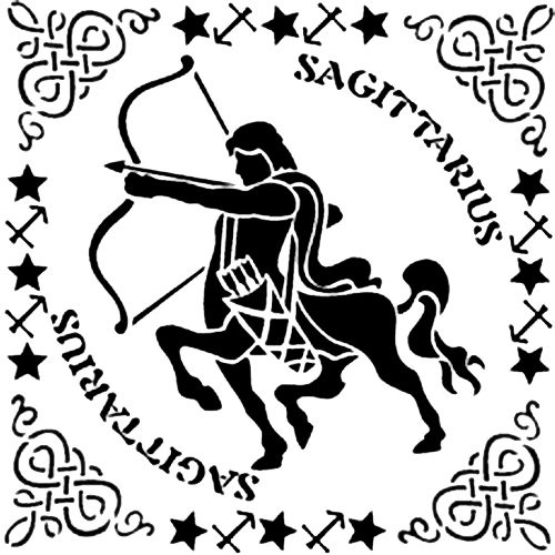 Стрелец трафарет