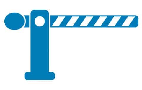 Знак шлагбаум