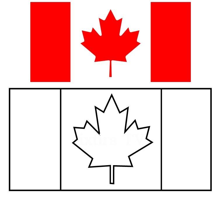 Флаг Канады — раскраска