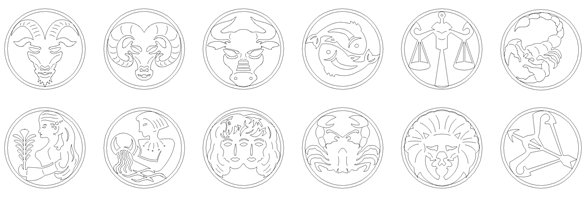 Знаки зодиака DXF