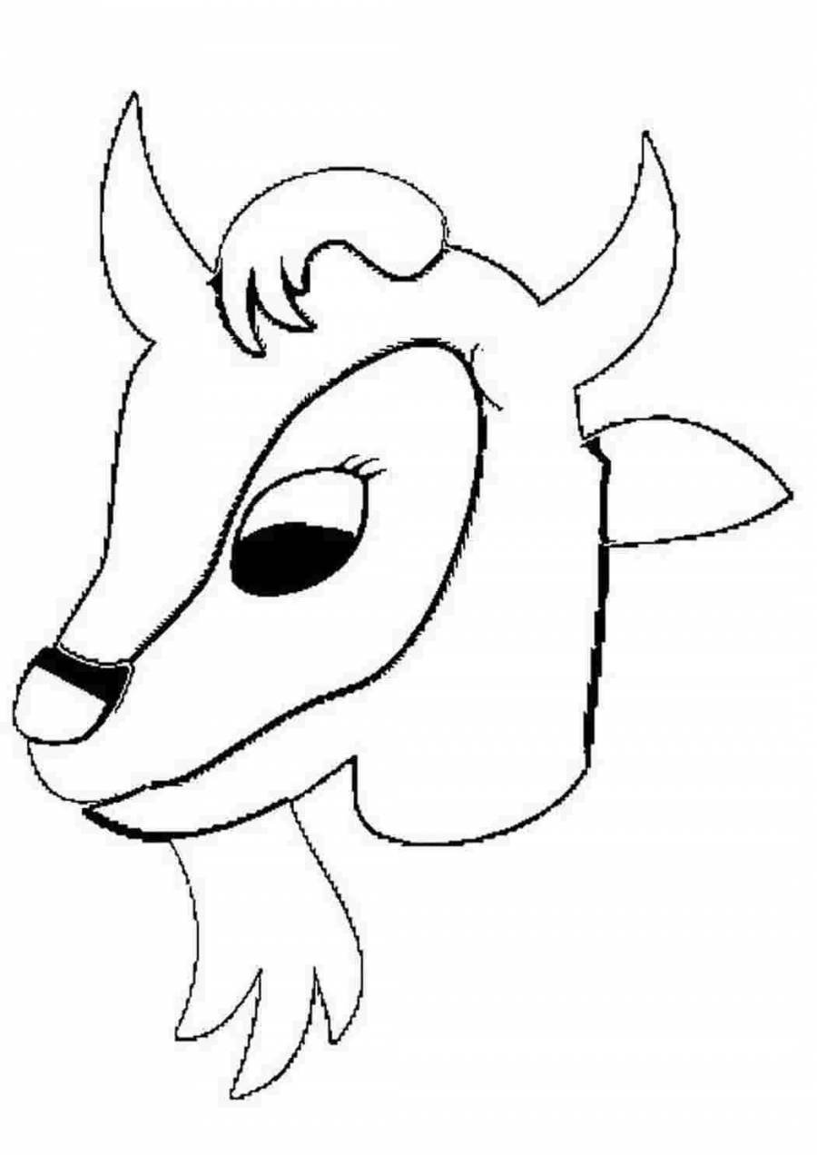 Детская маска козы