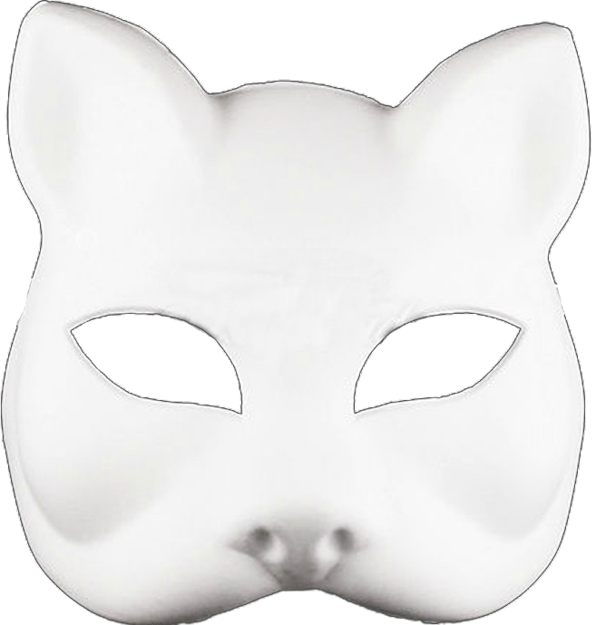 Шаблон полигональной маски кошки в формате PDF