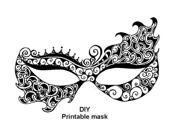 Трафарет маскарадной маски