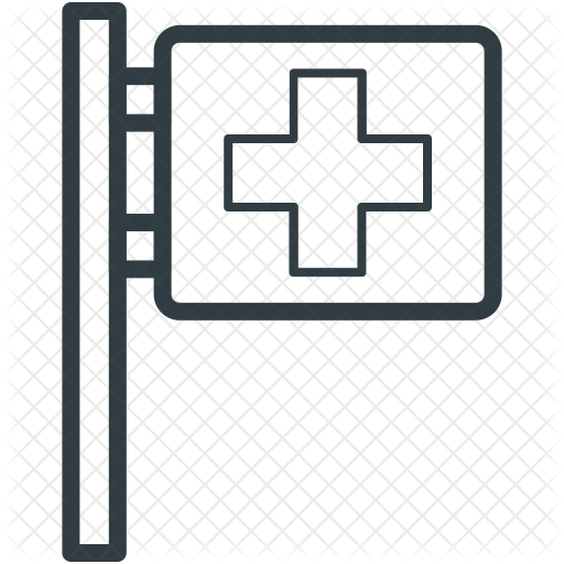 Знак больница раскраска