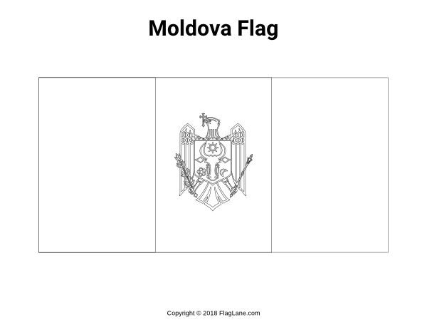 Флаг Молдовы раскраска