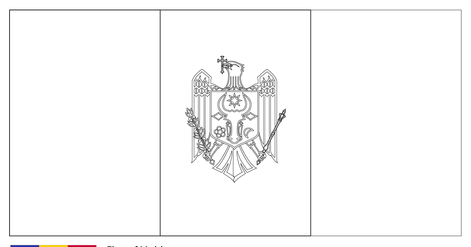 Герб и флаг Молдовы раскраска