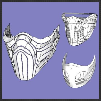 Pepakura маски Mortal Kombat
