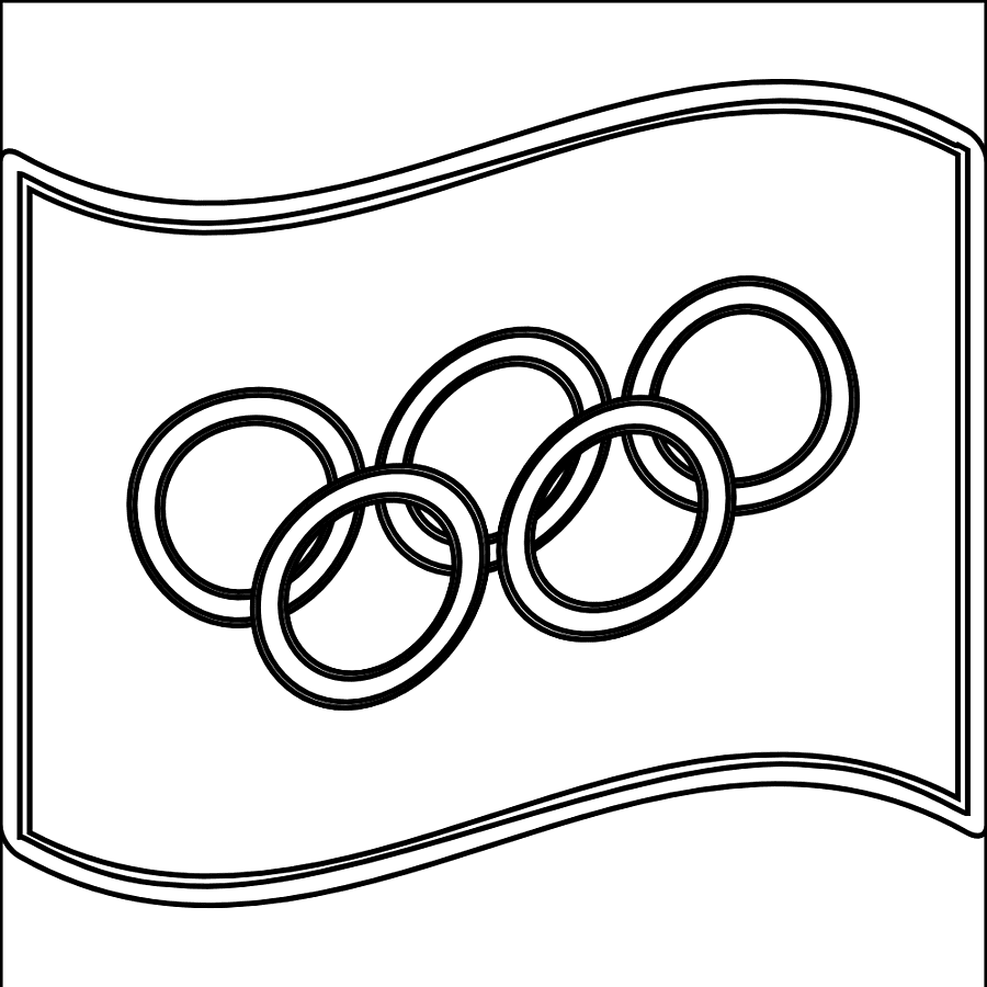 Раскраска Олимпиада зима Сочи для детей. Символы и талисманы олимпийских игр
